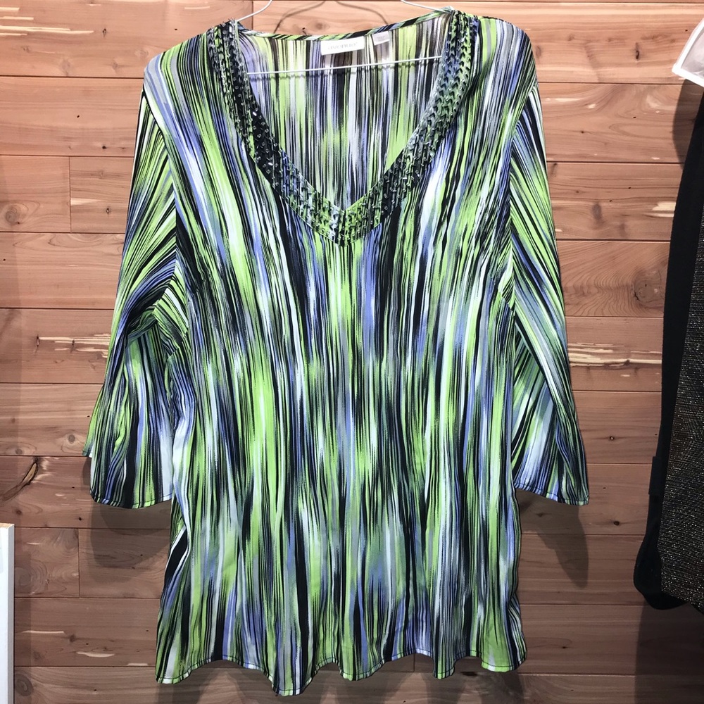 Blouse with beading